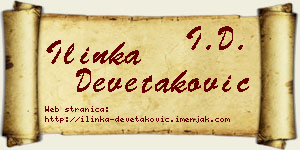 Ilinka Devetaković vizit kartica